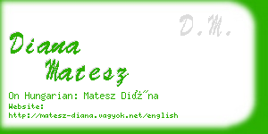 diana matesz business card